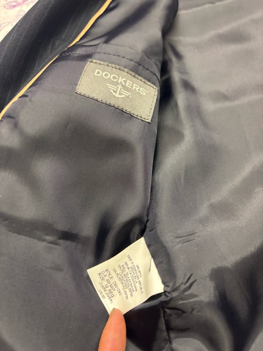 💢Dockers Men's Black Pinstripe Blazer - Picture 3 of 3